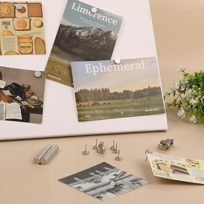 30 Pack Magnetic Pushpin, Magnetic Clips Magnet Thumb Tacks Magnet Tacks Push Pins for Cork Board Wall Bulletin Board Photo Wall