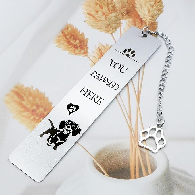 Dachshund Dog Bookmark for Readers Women Book Lovers Gifts for Dog Lovers Dog Mom Dad Gifts Bookmark for Dachshund Lovers Owners Bookworm Bookish Gifts Valentine Birthday Pet Day Christmas