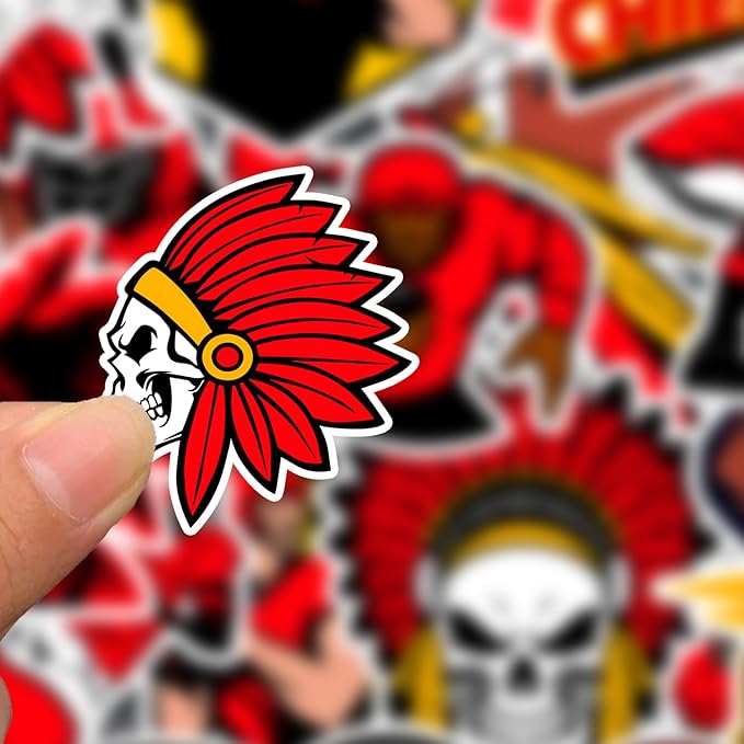 25 PCS Kansas City Stickers Decal for Chiefs Stickers Pack Football Stickers for Water Bottle, Laptop, Bicycle, Computer, Motorcycle, Travel Case, Car Decal Decoration Sticker Graffiti Decals