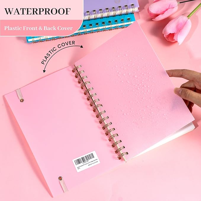 Yoment Lined Spiral Notebook Journal for Women Men A5 Small Spiral Notebooks 5x7 160 Pages Pink Notebook College Ruled Spiral Bound Journal for Work Note Taking School, Pink