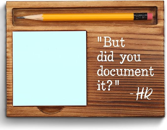 vizuzi Thank You HR Sticky Note Holder, Funny Human Resources Gifts, HR Gifts for Coworkers, HR Retirement Graduation Appreciation Gifts for Women, Men, Self-Stick Note Pad Holders ZSS21