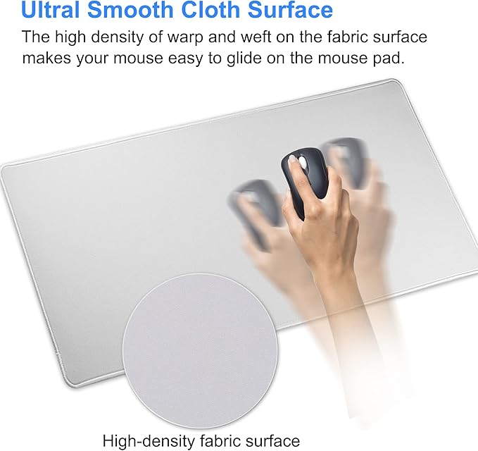 XXL Gaming Mouse Pad 35.4x15.7 Professional Large Mouse Pad & Computer Game Mouse Mat-90x40 Greyus