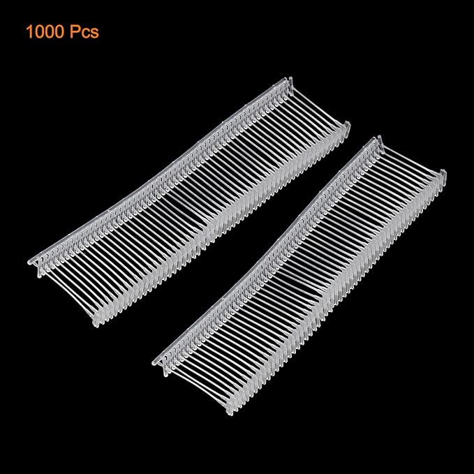 MECCANIXITY Standard Tagging Fasteners,Plastic Regular,Standard Label Gun Price Tagging Barbs for Garment Price Tag Label Tagging Barbs 20mm/0.79 Inch,Pack of 1000 Transparent