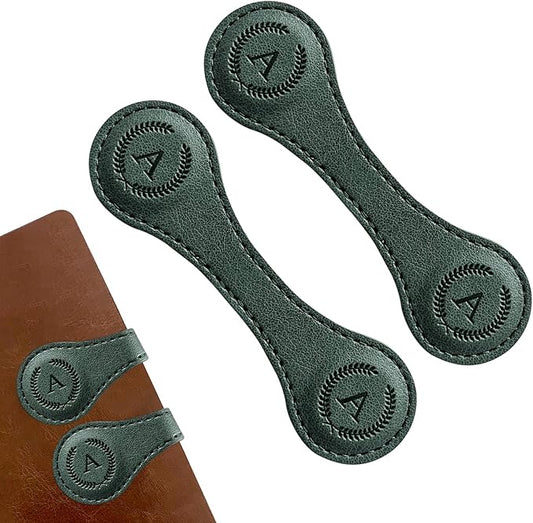 Handmade Personalized Leather Magnetic Bookmark - Custom Initial Letter Design with 26 Alphabet Choices - Durable Bookmark for Readers, Book Lovers, Women & Kids