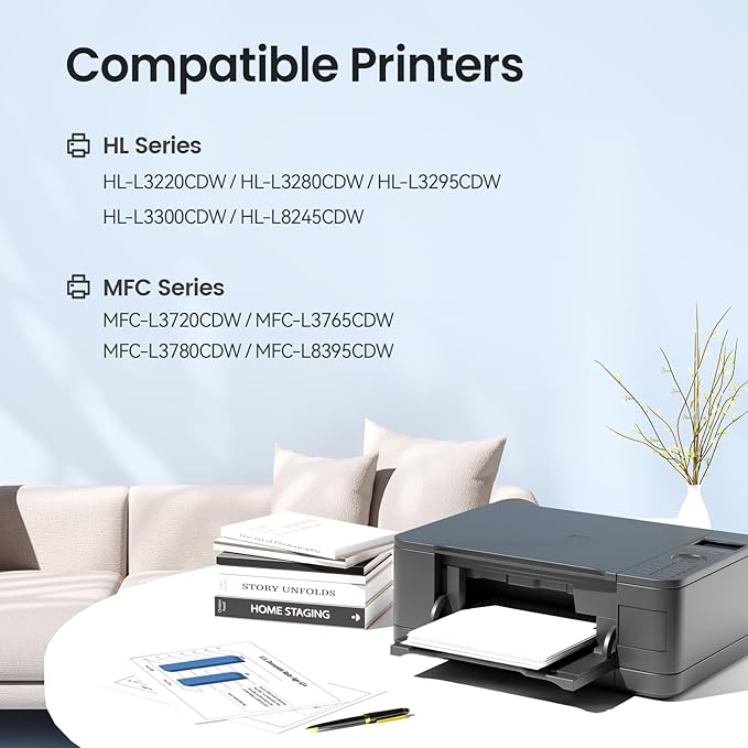 XJI Compatible Toner Cartridges Replacement for Brother TN229XL TN 229XL 229 229XXL TN229 XL TN229XXL High Yield Ink 4 Pack, for HL L3220CDW L3280CDW L3300CDW MFC L3720CDW L3780CDW Printer (with Chip)