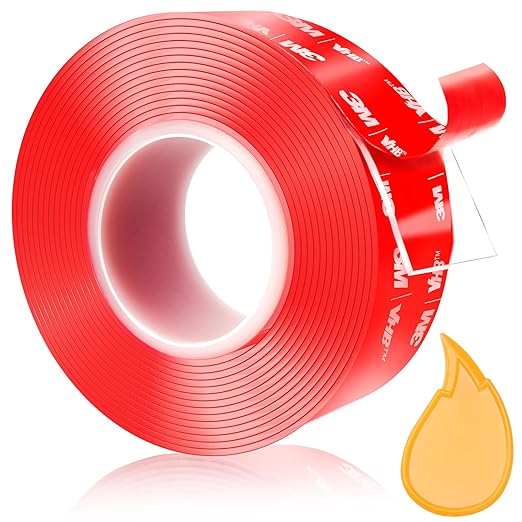 Made of 3M 4910 VHB Heavy Duty Double Sided Nano Mounting Tape (10FT x 1.2IN) - Clear, No-Damage & Wall Removable, Ideal for Home Decoration, DIY, Hanging Pictures, Fixing Carpet & Cables