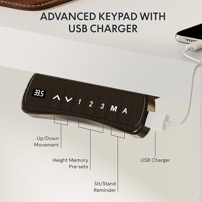 SANODESK 71-Inch Large Dual Motor L-Shaped Electric Height Adjustable Standing Desk - Reversible Panel - White Top/White Frame - Ideal for Gaming, Home Office or Computer Workstation