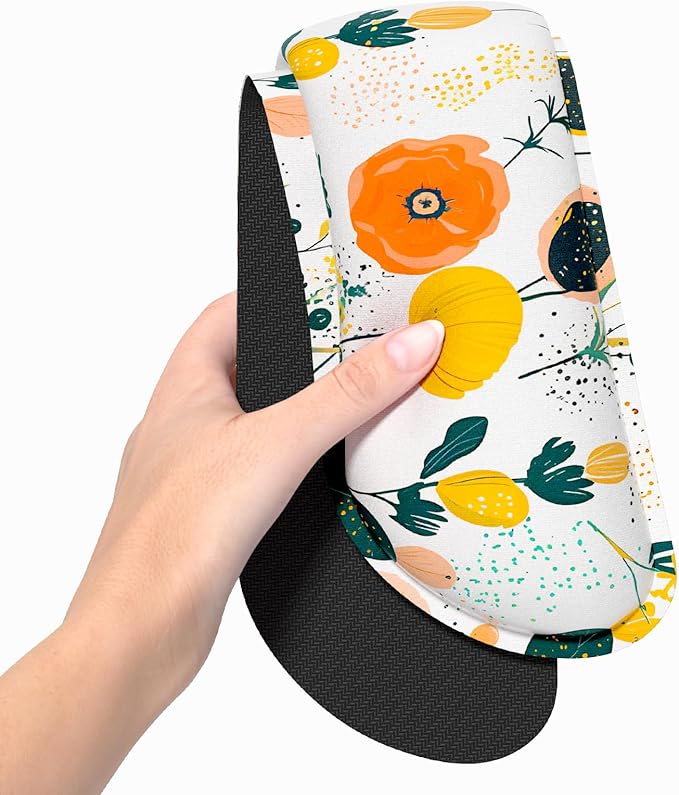 Dapesuom Enlarge Keyboard Wrist Rest, Memory Foam Wrist Cushion for Desk Mats Support, Typing Pain Relief Keyboard Mouse Pad Rests Set with Non-Slip Base for Gaming Laptop Computer, Flowers & Herbs