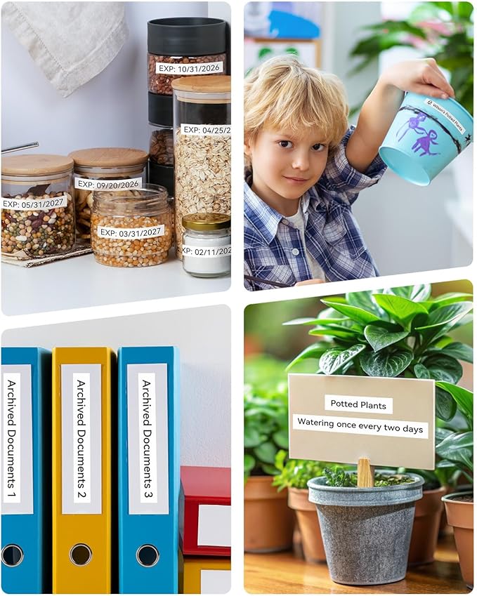 Replacement for Brother Ptouch Label Tape TZe-231 12mm 0.47" Laminated White Tape TZe231 Compatible with P Touch Label Maker Refills PT-D210 D220 1880 1890, 1/2 Inch TZ Black on White, 5-Pack