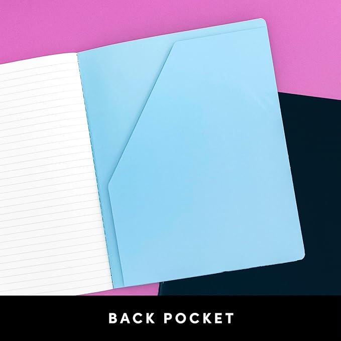 PAPERAGE Soft Cover Lined Journal Notebook, 2 Pack, (Burgundy), 100 Pages, Large 7.5 inches x 9.5 inches, College Ruled, Ideal for Note Taking & Travel Journal