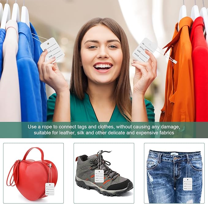 Chumia 3576 Pcs Stitch Tag Gun for Clothes, Quick Clothing Fixer, Tagging Gun with 3000 Barbs, 5 Needles and 100 Price Tags, Sewing Kit for Retail Stores, Garage Yard Sales(White)