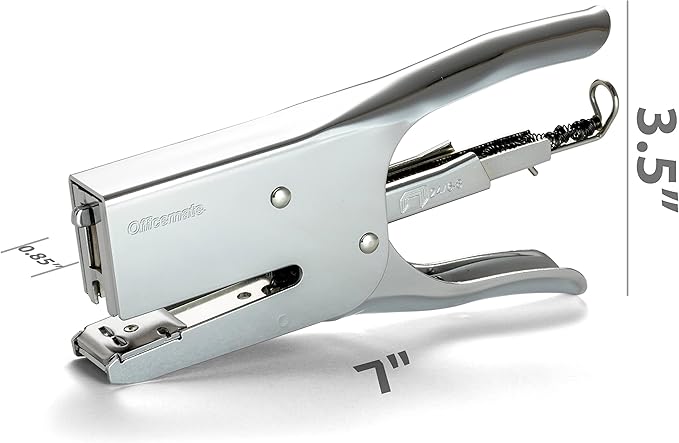 Officemate Classic Plier Stapler Bundle with 10,000 Staples, Metal, Silver (97768)