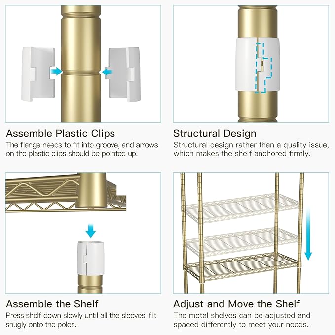 P1 Rolling Clothes Rack, Movable Metal Garment Closet Organizer with Lockable Wheels, Clothing Wardrobe with Double Hanger Rods and Hooks, 35.4" W x 15.7" D x 80.5" H, Load 450lbs, Gold