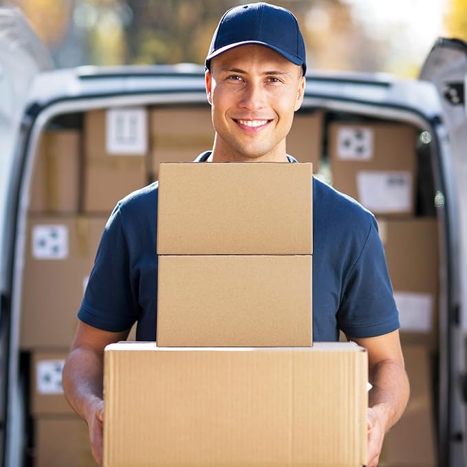 Eupako 10x6x6-Small-Shipping-Boxes-30-Pack-Brown-Corrugated-Box-Mailers, Cardboard Boxes for Packaging Small Business, Mailing