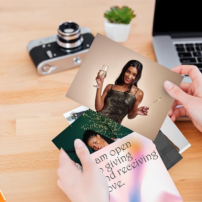 EggSun Vision Board Supplies with 1200+ Images & Quotes Collage Magazine Book, Wall Clip Art Scrapbook Journal Kit for Vision Board Making Beginners Women Men Teen Girls Room Decors (Black Women)