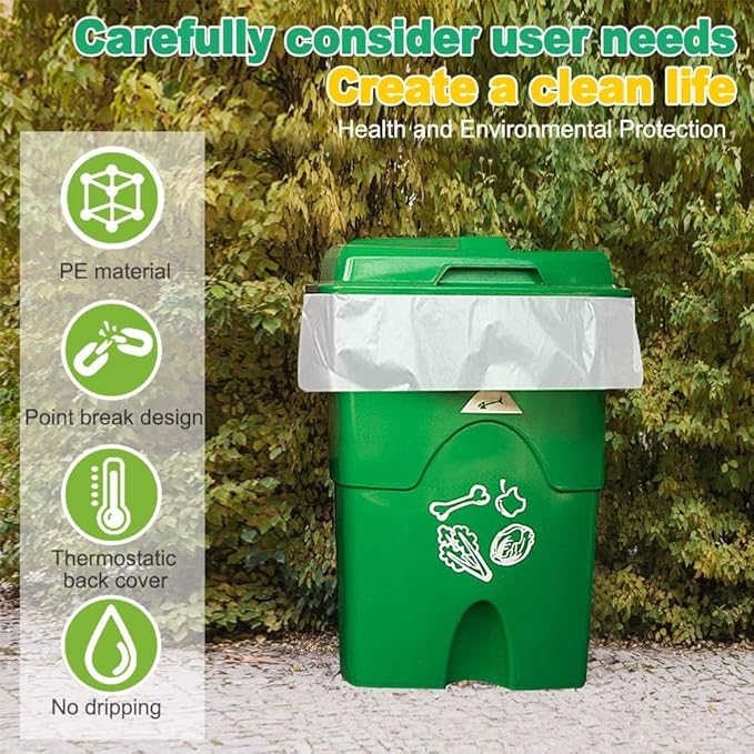 SWIHELP Tall Kitchen Trash Bags 13 Gallon Garbage Bags 50 Liters Plastic Trash Can Liners Waste Basket Bin Liners for Home Office Outdoor 160 Counts