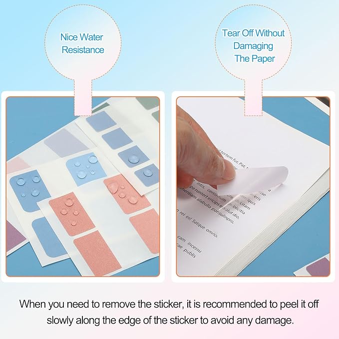 PATIKIL Clear Index Sticky Tabs, 720 Pcs Small Transparent Sticky Notes Bookmarks Planner Stickers Page Tabs for Office Notebooks File Folder Ledger Book, White