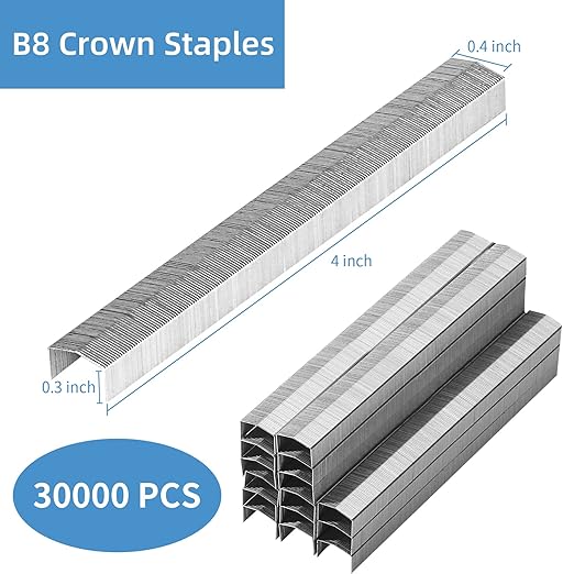 B8 Crown 30,000 Heavy Duty Staples - 1/4 Inch Leg Length for B8 Staplers - Home, School, Office