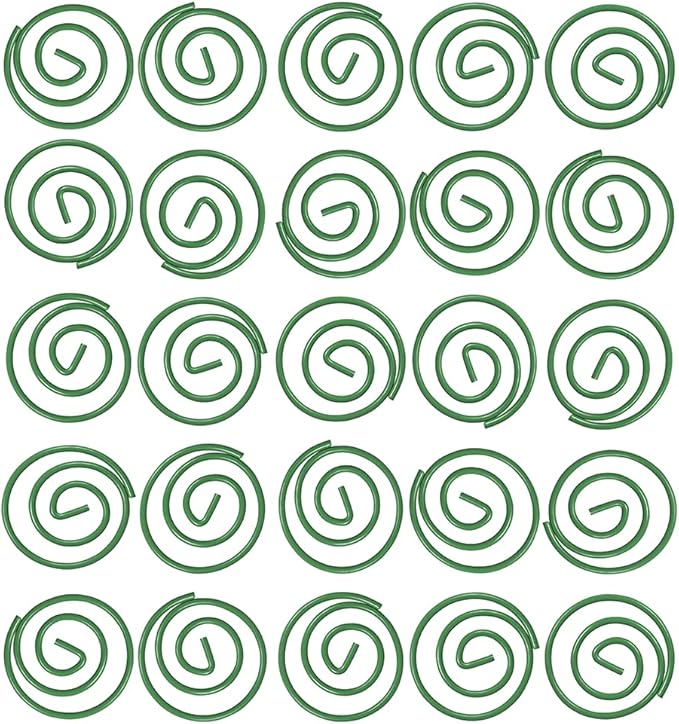 JAM PAPER Circular Paper Clips - Round Paperclips - Green - 50/Pack