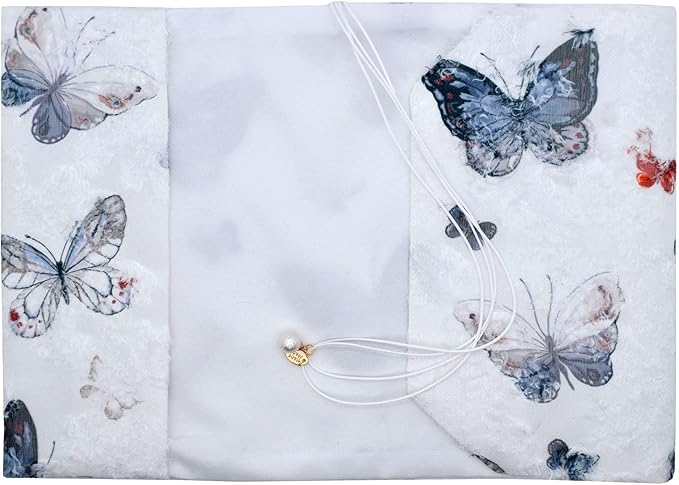 BLBMH Book Covers for Paperbacks Book Cover for Privacy Fit for 5.5x8.5 inch Adjustable Book Jacket Cover for Diary Books Fabric Softcover Protector for Notebook Book Lovers Gifts - Butterfly A 8.5in