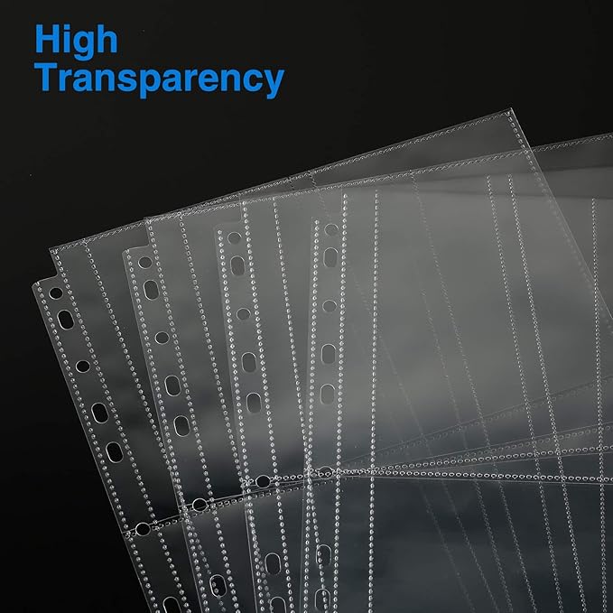 Sooez 30 Pack 4x6 Photo Sleeves for 3 Ring Binder (180 Pictures), Heavy Duty Plastic Album Refill Pages, Clear Archival Sheets 8.5x11