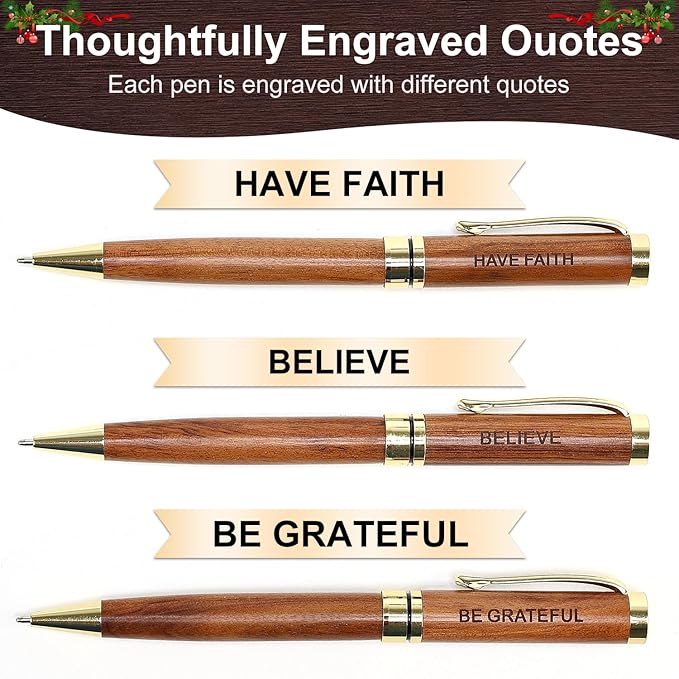 Christian Gifts for Women Men Pen Set Faith Based Spiritual Religious Gift for Women Cute Inspirational Pens for Bible Journaling No Bleed Biblical Gift Motivational Pens for Her Nurse Christian Stuff