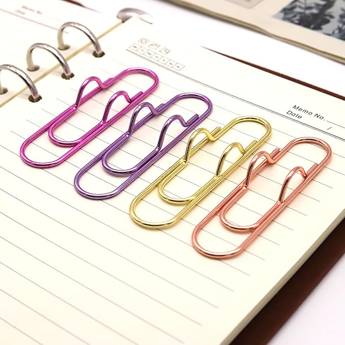 12-Pack Pen Holder Clips for Notebook, Journal, and Book, Ideal for Students, Professionals, and Teachers, Pen Loop Holder for Office and School Use (3 Gold, 3 Rose Gold, 3 Pink, 3 Purple)