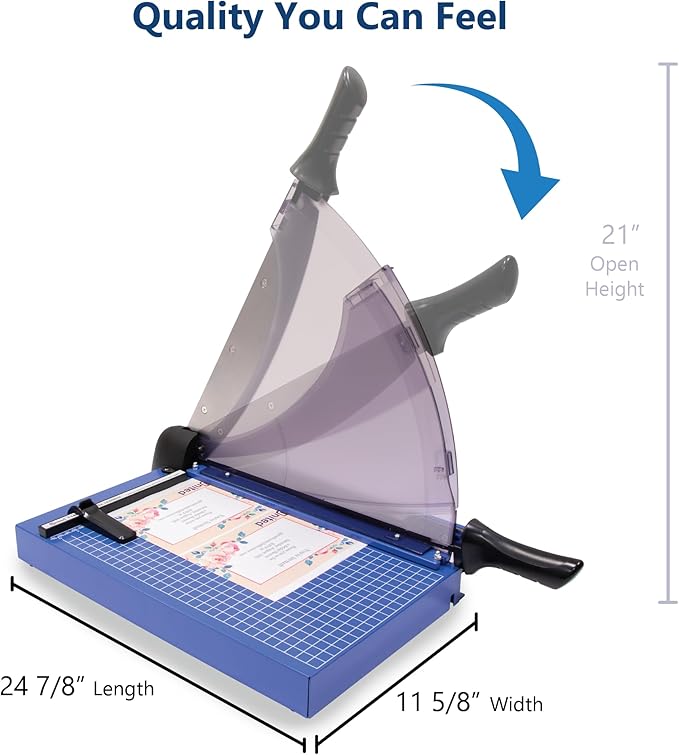 United Office Products T14P Professional Guillotine Paper Trimmer, Sturdy Metal Base, 14" Cut Length, 40 Sheet Capacity, Paper Cutter for Offices, Schools and Crafts