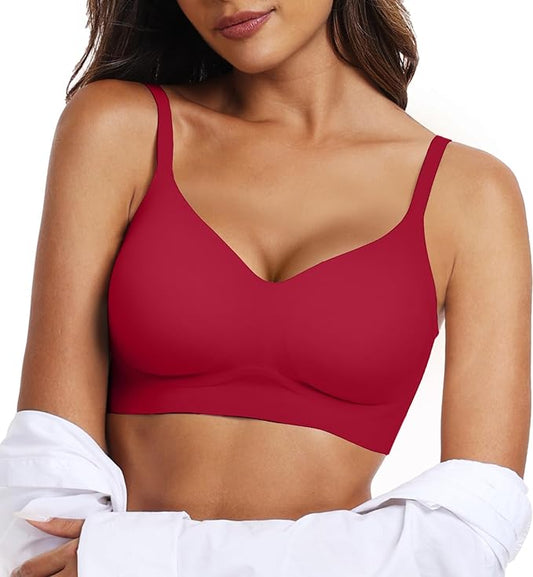 OEAK Womens Wireless Bras Comfortable Push Up Bra No Underwire Bra Full Support Lift Bralette Everyday Seamless Tshirt Bras