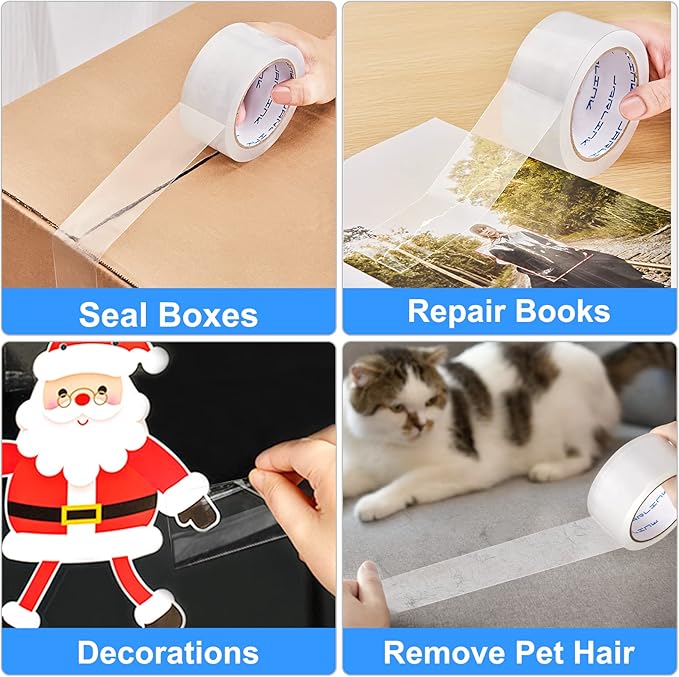 JARLINK Clear Packing Tape (18 Rolls), Heavy Duty Packaging Tape for Shipping Packaging Moving Sealing, 2.7mil Thick, 1.88 inches Wide, 60 Yards Per Roll, 1080 Total Yards