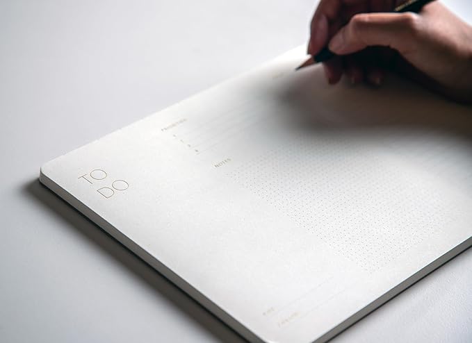 Elegant To Do List Notepad with Mouse Pad Feature, 3 Pack, 11.22" x 7.87", 50 Tear-Off Sheets (50 Each), Gold Foiled, Daily Planning, Eco-friendly To Do List Planner, FSC™ Certified To Do List Notebook for Work