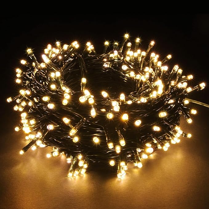 100-1000 LED Christmas Lights, Low Voltage Fairy String Lights with 8 Modes, Ideal for Xmax Tree, Garden, Home, Party, Halloween Festival Deco (Warm White, 300 LEDs)