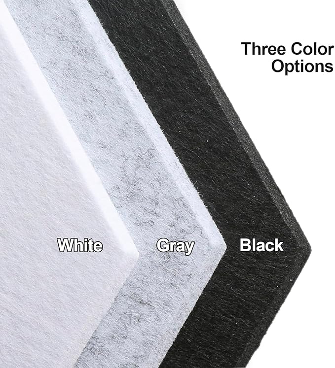 Large Cork Board for Walls 47" x 35" 12 Pack Black Bulletin Boards Felt Wall Tiles with Safe Removable Adhesive Corkboards for Office Home,Grey