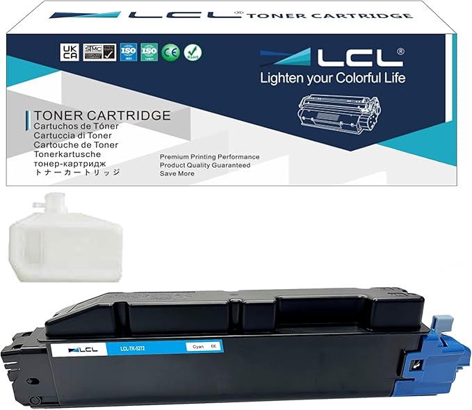 LCL Compatible Toner Cartridge Replacement for Kyocera TK5272 TK-5272 TK5272C TK-5272C 1T02TVCUS0 for Kyocera ECOSYS M6230cidn M6235cidn M6630cidn M6635cidn P6230cdn Printer (1-Pack Cyan)