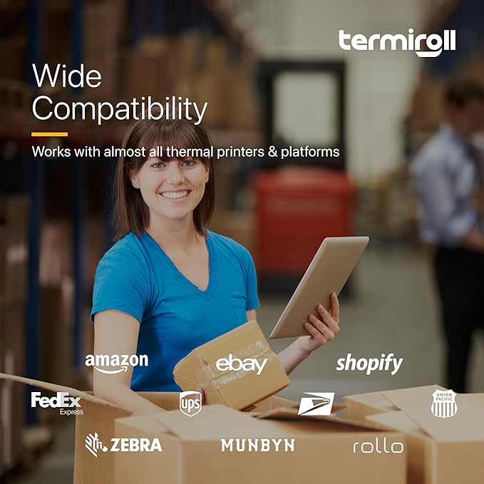 2"x1" Direct Thermal Label Stickers for Shipping, Barcode & Address Use, 1000 Labels/Roll, Compatible with Rollo, Zebra, iDPRT, Munbyn & More, Strong Adhesive, BPA-Free, for Small and Medium Business