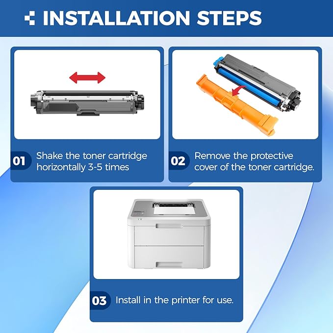 TN227 Toner Cartridge Set 4-Pack Black Color Replacement for Brother TN-227 TN223 Compatible with HL-L3270CDW HL-L3210CW MFC-L3770CDW HL-L3290CDW MFC-L3750CDW L3710CW HL-L3230CDW L3230CDN Printer Ink