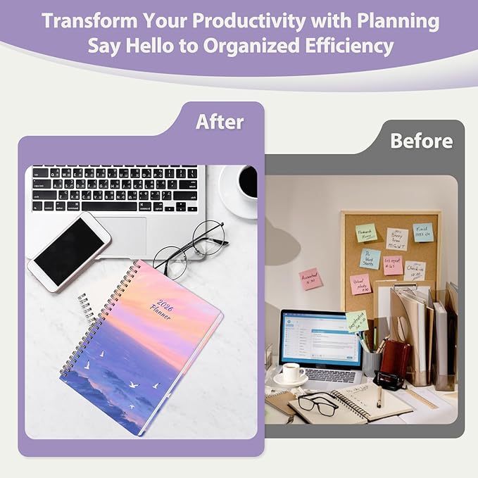 2026 Planner, Weekly and Monthly Calendar Planner Agenda, Jan 2026 - Dec 2026, Planning Academic Book, Office Desk Accessories and School Supplies - A5 (6.3'' x 8.5'')