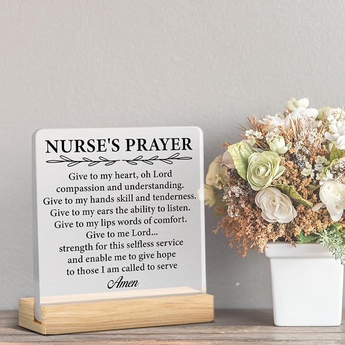 Nurse Gifts for Women Nurses Week Gifts Appreciation Thank You Graduation Gift for Nurse Office Desk Decor for Home Acrylic Sign Christmas Gift