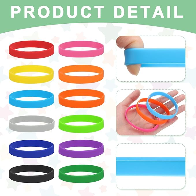 MECCANIXITY 100Pcs Silicone Rubber Bands Non-slip 4 Inch Flat Elastic Rubber Wrapping Bands for Books, Traps, Art, Wrapping Paper, Cord Wraps, Pink