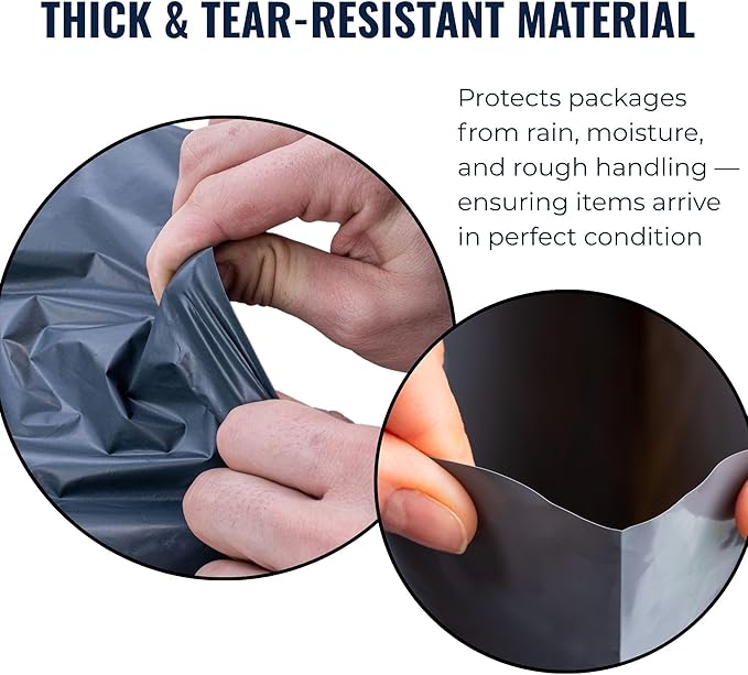 5 Large Shipping Bags 17x24 | Jumbo Poly Mailers for clothes | Strong Thick Mailing Bags with Self Adhesive | Self Sealing Shipping Envelopes