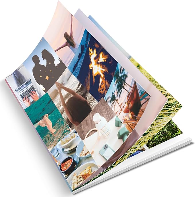 EggSun Vision Board Supplies with 1200+ Images & Quotes Collage Magazine Book, Wall Clip Art Scrapbook Journal Kit for Vision Board Making Beginners Women Men Teen Girls Coquette Room Decors(No Tear)