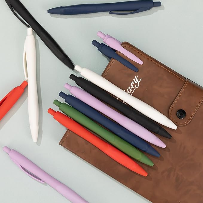 BallPoint Pens, 30 Pack (BLACK Ink),Bulk Pens, Navy Blue Barrel,Click Pens for Office Home and School, Retractable Ballpoint Pens, Medium Point, 1.00MM (Navy Blue)