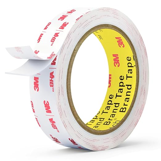Double Sided Tape Heavy Duty, 1" x 9.85FT Removable Mounting Tape for Wall, Extra Strong Foam Tape, Picture Hanging Adhesive Strips Waterproof for Cars, Walls, Home, Office Décor
