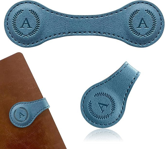 Handmade Personalized Leather Magnetic Bookmark - Custom Initial Letter Design with 26 Alphabet Choices - Durable Bookmark for Readers, Book Lovers, Women & Kids