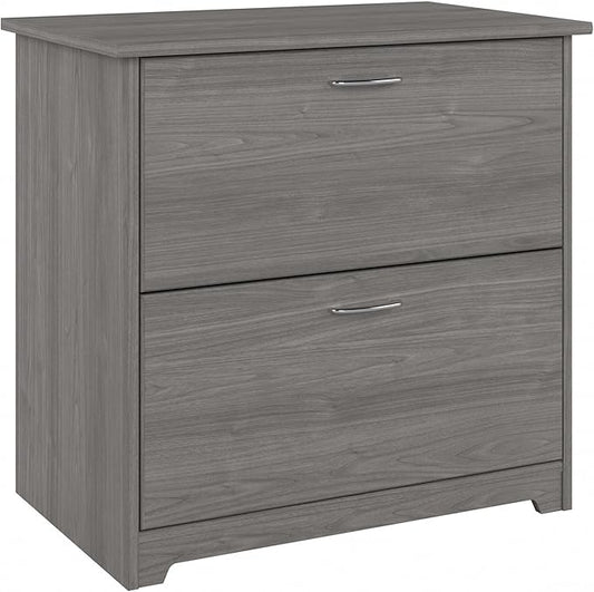 Bush Furniture Cabot 2 Drawer Lateral File Cabinet in Modern Gray, Home Office Chest for Letter, Legal, and A4-Size Document Storage