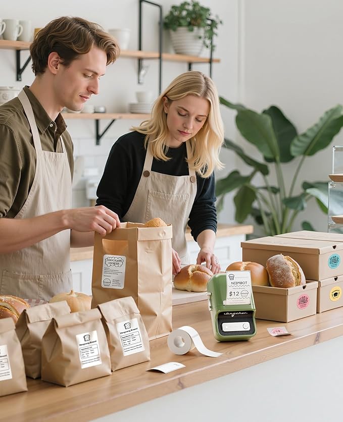 NIIMBOT B21 Label Maker Thermal Label Printer, Good Idea for Home Organization Office Business, 50x30mm Label-230Pcs