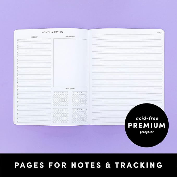 PAPERAGE 2026 Monthly Planner, 12 Months (January 2026 - December 2026), 8 in x 10 in, 2026 Planner with Large Monthly Spreads & Calendar Views, Note Pages, To Do Lists & Trackers, – Cherry Blossom