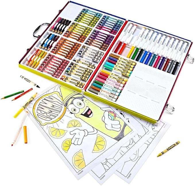 Crayola Limited Edition Coloring Set (115pcs), Kids Drawing Supplies Kit with Crayons, Markers & Colored Pencils, Birthday, Holiday for Kids, 5+