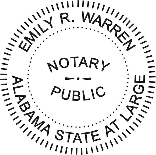 MaxMark Round Notary Pre-Inked Stamp for State of Alabama