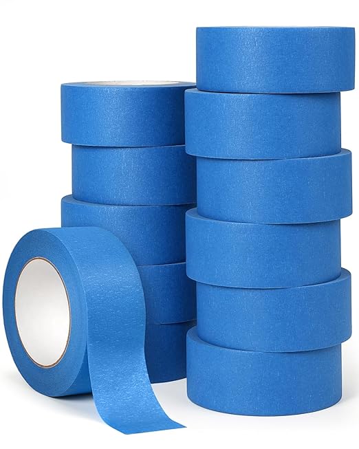 Painter's Tape 12 Rolls (Totaling 660 Yards) 1.88 inches x 55 Yards Blue Masking Tape for General Purpose Wall Painting, Home Improvement